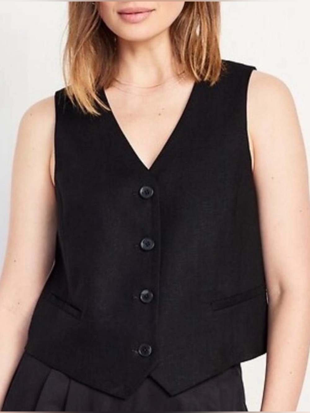 ON Linen blend vest. NWOT size M